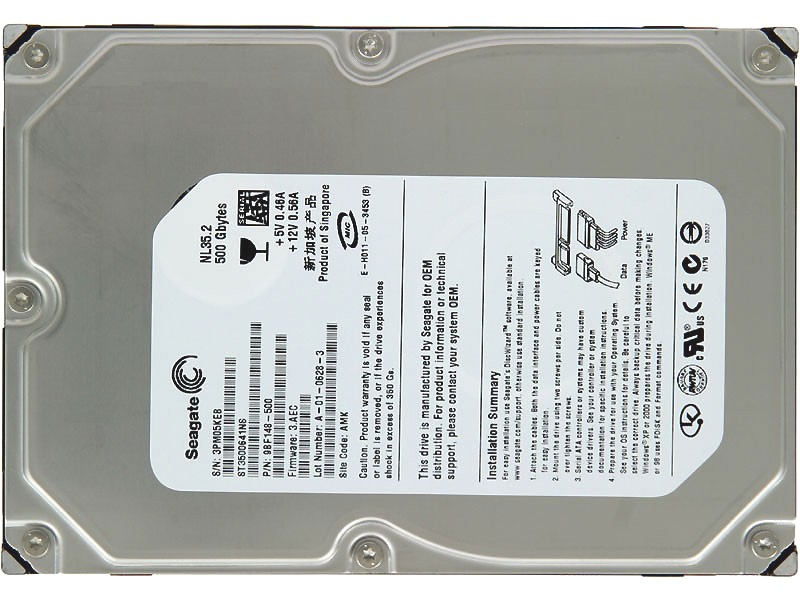 ST3500641NS | Seagate 500GB 7200RPM SATA 3Gb/s 16MB Cache 3.5-inch Low-profile Hard Drive