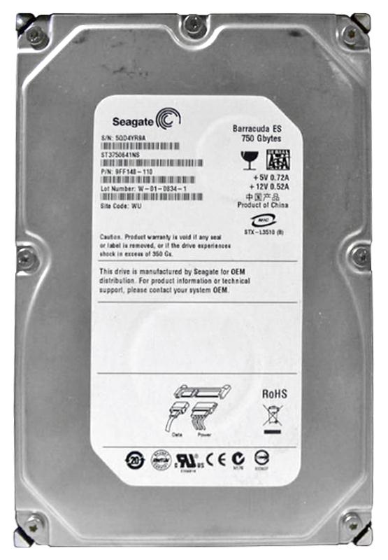 ST3750641NS | Seagate 750GB 7200RPM SATA 3 Gbps 3.5 16MB Cache Barracuda Hard Drive ST3750641NS | Seagate 750GB 7200RPM SATA 3 Gbps 3.5 16MB Cache Barracuda Hard Drive