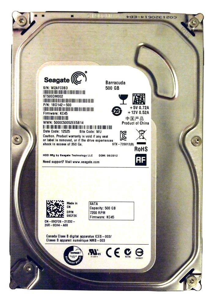 ST500DM002 | Seagate 500GB 7200RPM SATA Gbps 3.5 16MB Cache Barracuda Hard Drive