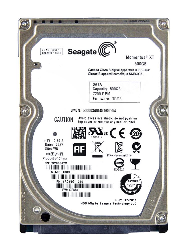 ST500LX003 | Seagate 500GB 7200RPM SATA 6 Gbps 2.5 32MB Cache Hard Drive