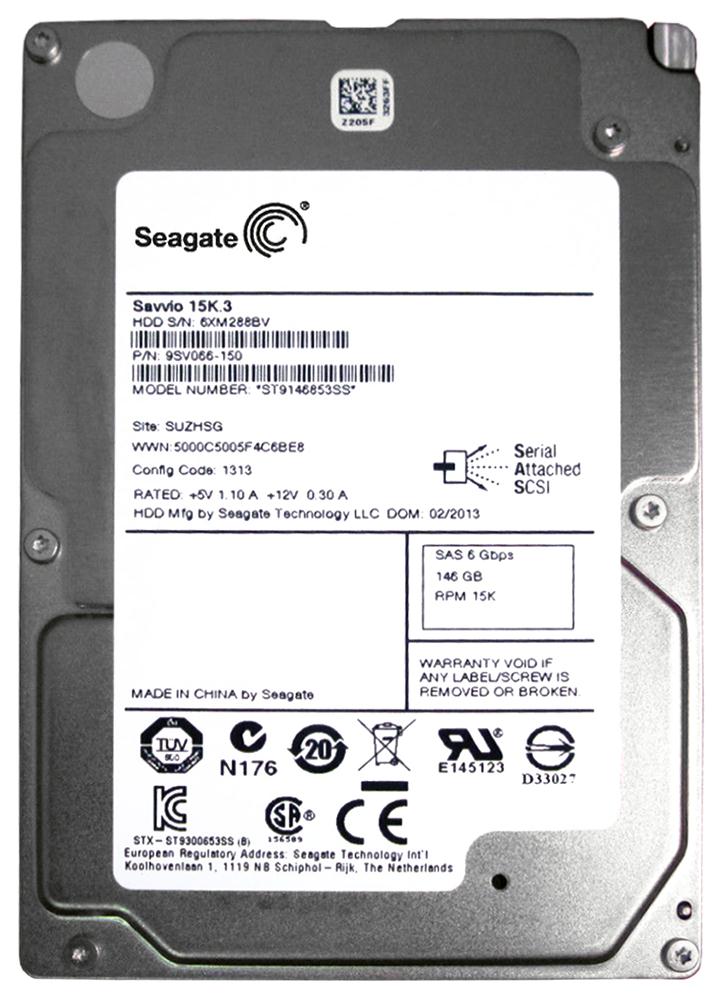 ST9146853SS | Seagate 146GB 15000RPM SAS Gbps 2.5 64MB Cache Savvio Hard Drive