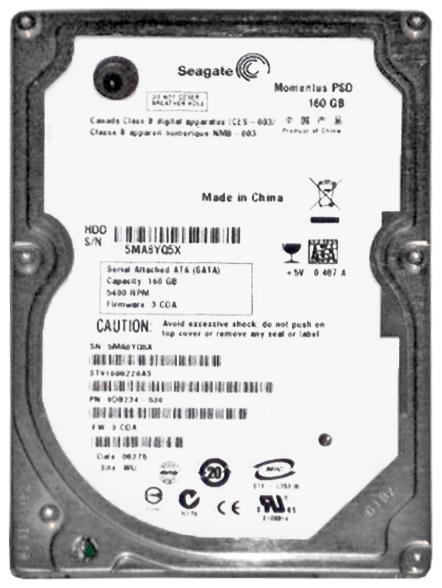 ST91608220AS | Seagate 160GB 5400RPM SATA 1.5 Gbps 2.5 8MB Cache Hard Drive ST91608220AS | Seagate 160GB 5400RPM SATA 1.5 Gbps 2.5 8MB Cache Hard Drive