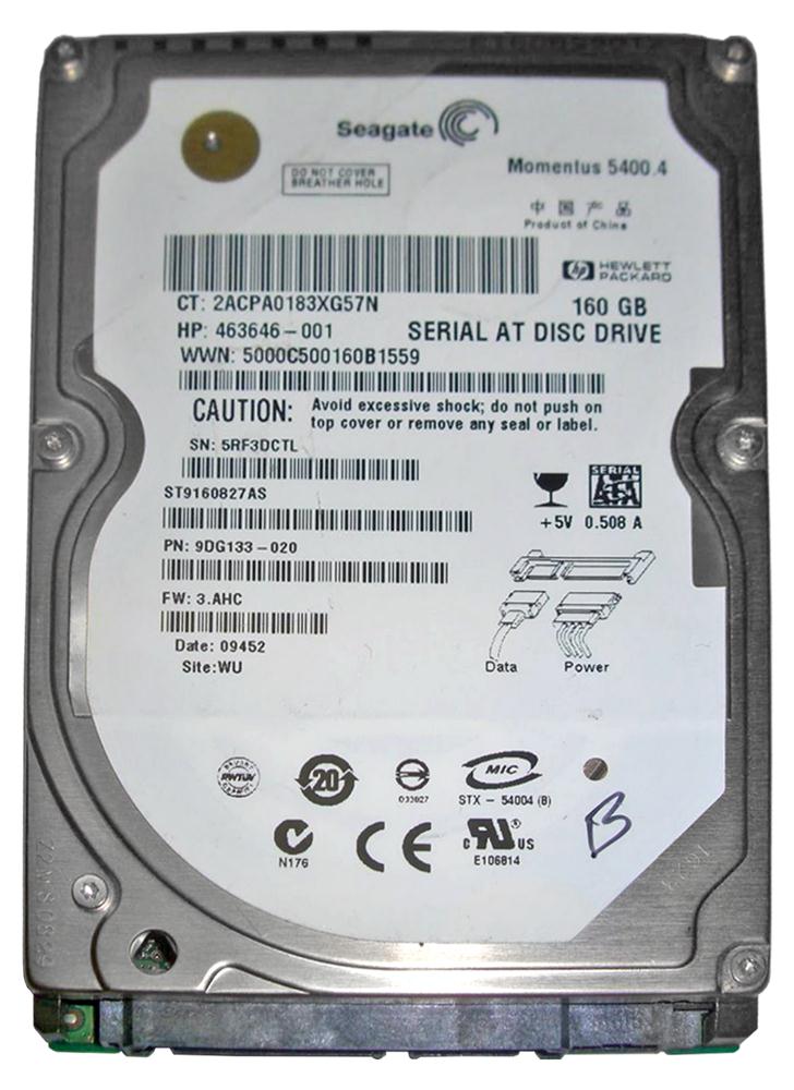 ST9160827AS | Seagate Momentus 5400.4 160GB 5400RPM SATA 3.0Gb/s 8MB Cache 2.5-inch Hard Drive ST9160827AS | Seagate Momentus 5400.4 160GB 5400RPM SATA 3.0Gb/s 8MB Cache 2.5-inch Hard Drive