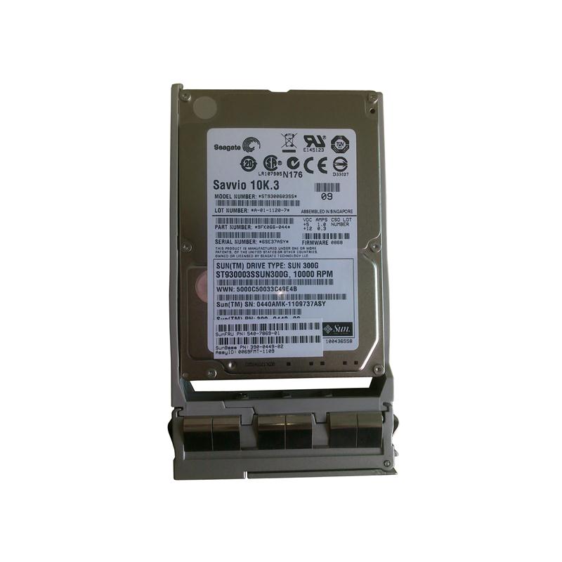 ST930003SSUN300G | Sun 300GB 10000RPM SAS 6GB/s Hot-Pluggable 16MB Cache 2.5-inch Hard Drive