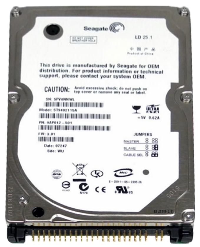 ST9402115A | Seagate LD25 Series 40GB 5400RPM ATA-100 2MB Cache 2.5-inch Internal Hard Drive