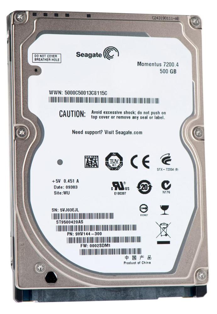 ST9500420AS | Seagate 500GB 7200RPM SATA Gbps 2.5 16MB Cache Momentus Hard Drive