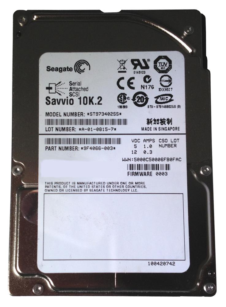 ST973402SS | Seagate 73GB 10000RPM SAS Gbps 2.5 16MB Cache Savvio Hard Drive