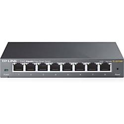 TL-SG108E | TP-LINK 8-Ports Gigabit Easy Smart Switch 8 10/100/1000Mbps RJ45 ports MTU/Port/Tag-based VLAN QoS IGMP Snooping