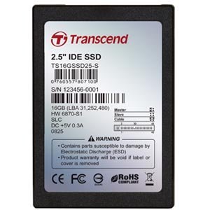 TS16GSSD25-S | Transcend 16 GB Internal Solid State Drive - 2.5 - IDE