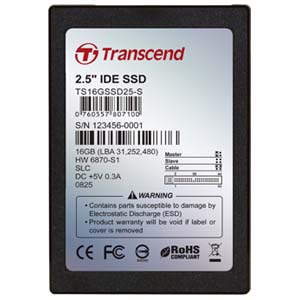 TS16GSSD25S-S | Transcend 16 GB Internal Solid State Drive - 2.5 - SATA/150
