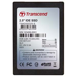 TS8GSSD25-S | Transcend 8 GB Internal Solid State Drive - 2.5 - IDE Ultra ATA/100 (ATA-6)