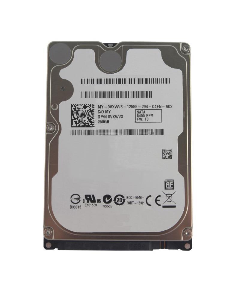 VXWV3 | Dell 250GB 5400RPM SATA Gbps 2.5 8MB Cache Hard Drive