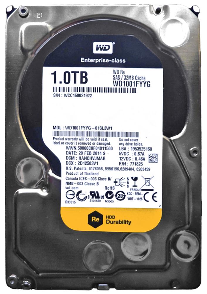 WD1001FYYG | Western Digital 1TB 7200RPM SAS Gbps 3.5 32MB Cache RE Hard Drive