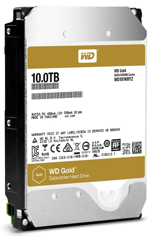 WD101KRYZ | WD Gold 10TB 7200RPM SATA 6Gb/s 256MB Cache 3.5-inch Internal Hard Drive