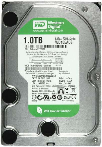 WD10EADS | WD Caviar Green 1TB 7200RPM SATA 3Gb/s 32MB Cache 3.5-inch Hard Drive WD10EADS | WD Caviar Green 1TB 7200RPM SATA 3Gb/s 32MB Cache 3.5-inch Hard Drive