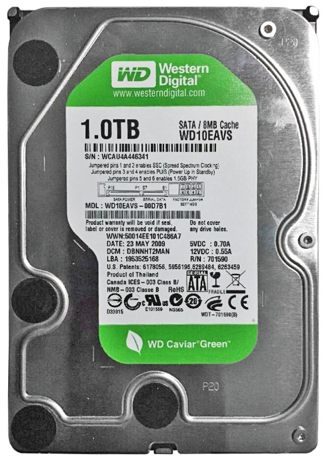 WD10EAVS | Western Digital 1TB 5400RPM SATA 3 Gbps 3.5 8MB Cache Caviar Hard Drive
