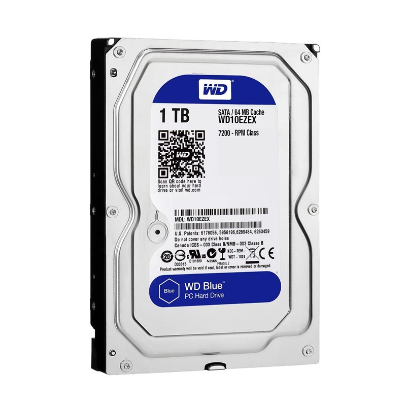 WD10EZEX-08N2NA0 | Western Digital Blue 1TB 7200RPM SATA 6GB/s 64MB Cache 3.5-inch Hard Drive