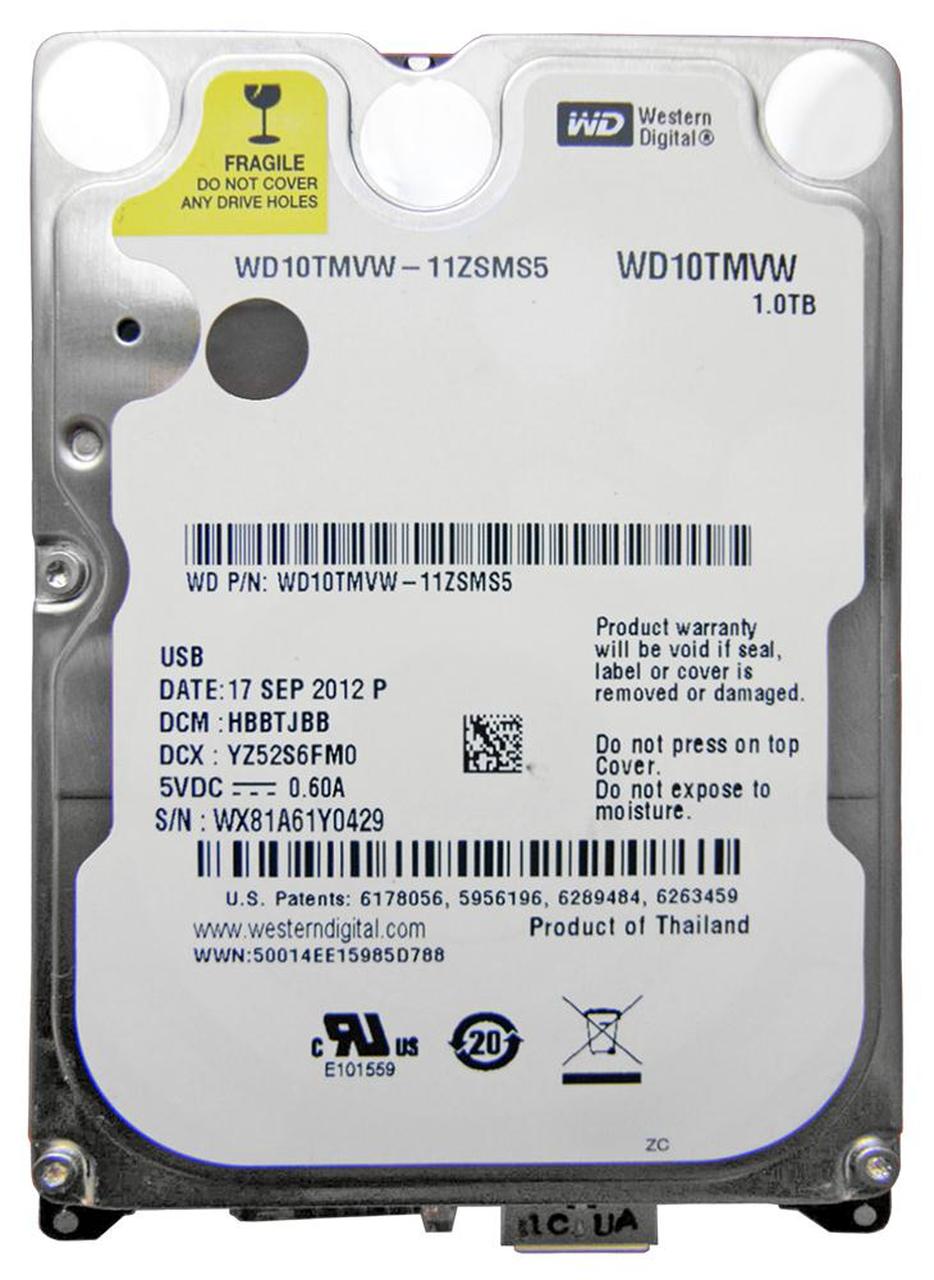 WD10JMVW-11AJGSO | Western Digital 1TB 5400RPM USB 2.5 8MB Cache Hard Drive