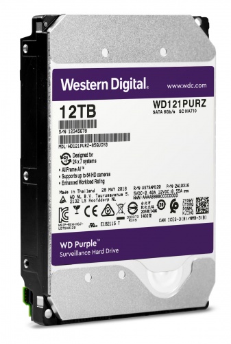 WD121PURZ | WD PURPLE 12TB 7200RPM SATA 6Gb/s 256MB Cache 3.5-inch Internal Surveillance Hard Drive