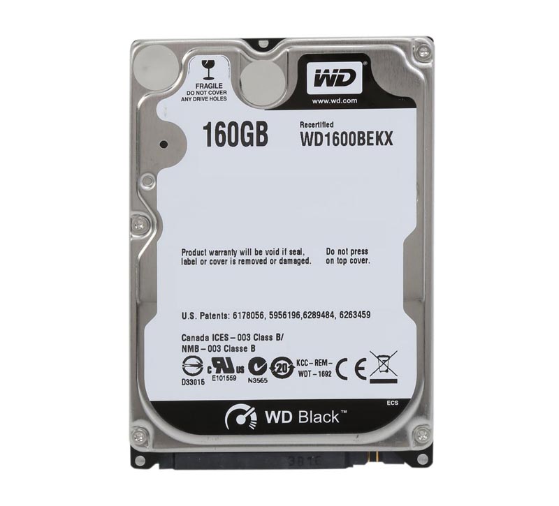 WD1600BEKX-00B7WT0 | Western Digital Black 160GB 7200RPM SATA 6GB/s 16MB Cache 2.5-inch Hard Drive