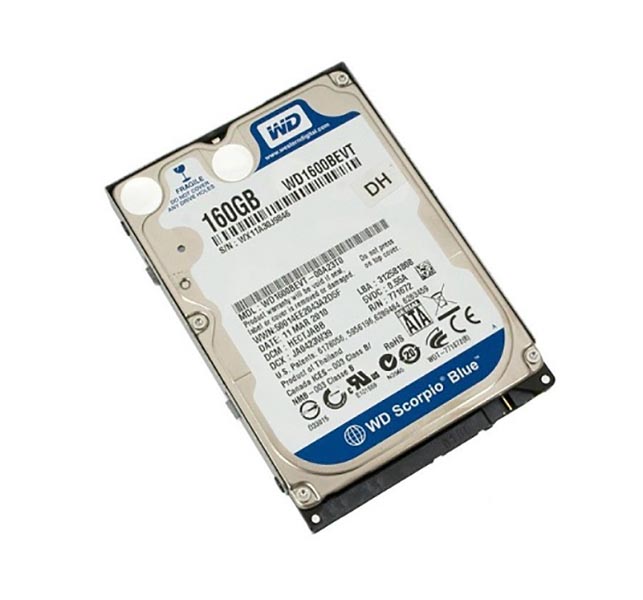 WD1600BEVT-08A23T1 | Western Digital Blue 160GB 5400RPM SATA 3Gb/s 8MB Cache 2.5-inch Hard Drive