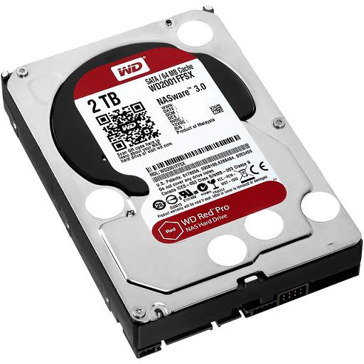 WD2001FFSX | WD Red Pro 2TB 7200RPM SATA 6Gb/s 64MB Cache 3.5-inch Internal Hard Drive
