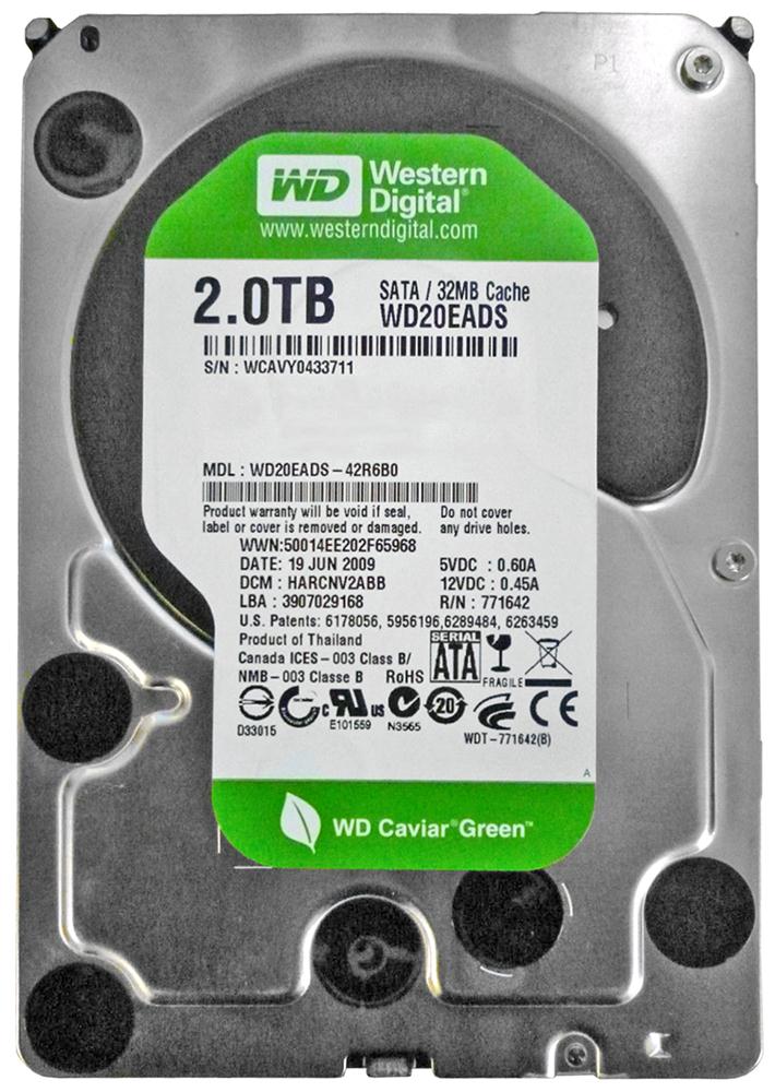 WD20EADS | Western Digital 2TB 5400RPM SATA Gbps 3.5 32MB Cache Caviar Hard Drive