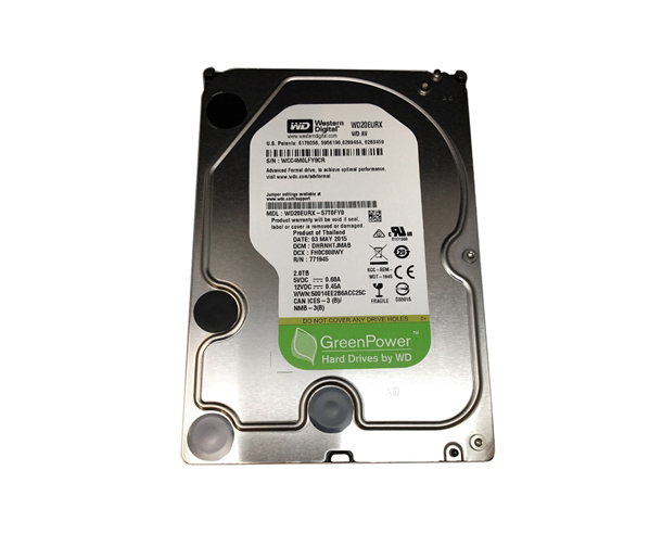 WD20EURX | Western Digital Av-Gp 2TB Intellipower SATA 6GB/s 64MB Cache 3.5-inch Internal Hard Drive