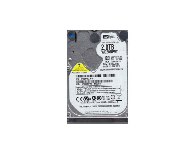 WD20NPVT-11Z2TT0 | Western Digital Green Power 2TB 5400RPM SATA 6Gb/s 8MB Cache 2.5-inch Hard Drive