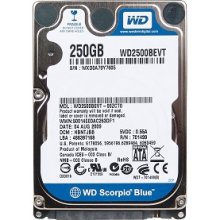 WD2500BEVT | WD Scorpio Blue 250GB 5400RPM SATA 3Gb/s 8MB Cache 2.5-inch Notebook Hard Drive