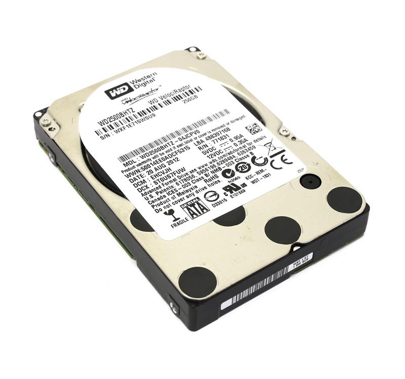 WD2500BHTZ-04JCPV1 | Western Digital VelociRaptor 250GB 10000RPM SATA 6GB/s 64MB Cache 2.5-inch Hard Drive