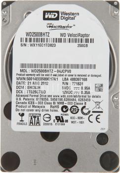 WD2500BHTZ | WD Velociraptor 250GB 10000RPM SATA 6Gb/s 64MB Cache 2.5-inch Hard Drive