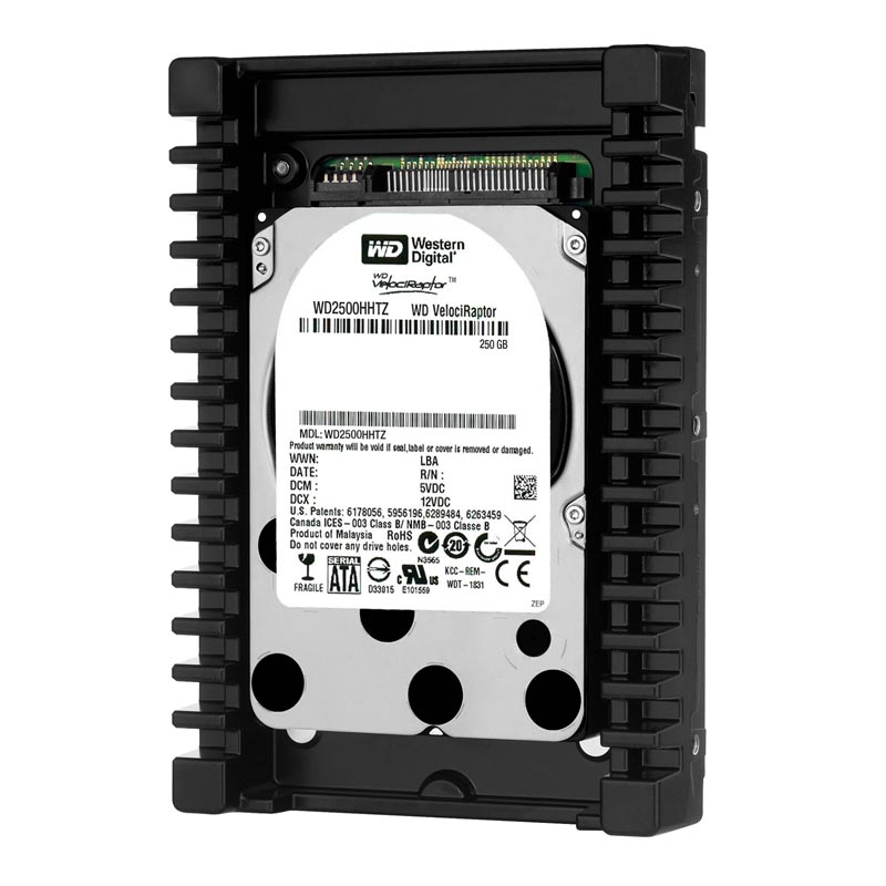WD2500HHTZ-04N21V1 | Western Digital VelociRaptor 250GB 10000RPM SATA 6GB/s 64MB Cache 3.5-inch Hard Drive