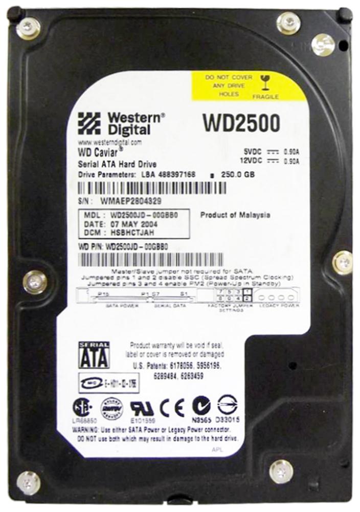 WD2500JD | WD Caviar SE 250GB 7200RPM SATA 8MB Cache 3.5-inch HARD Drive