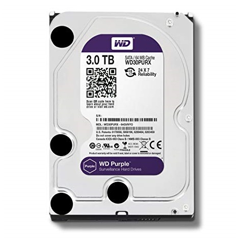 WD30PURX-64P6ZY0 | Western Digital Purple 3TB 5400RPM SATA 6Gb/s 64MB Cache 3.5-inch Surveillance Hard Drive WD30PURX-64P6ZY0 | Western Digital Purple 3TB 5400RPM SATA 6Gb/s 64MB Cache 3.5-inch Surveillance Hard Drive