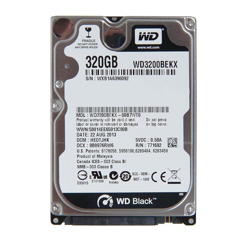 WD3200BEKX-75B7WT0 | Western Digital Black 320GB 7200RPM SATA 6GB/s 16MB Cache 2.5-inch Hard Drive WD3200BEKX-75B7WT0 | Western Digital Black 320GB 7200RPM SATA 6GB/s 16MB Cache 2.5-inch Hard Drive