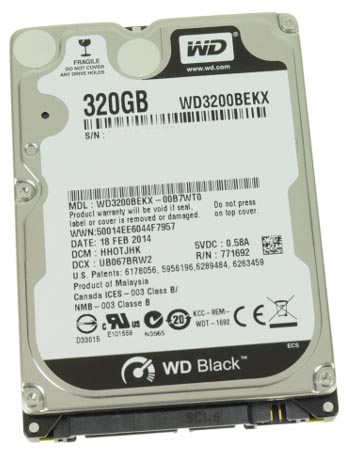 WD3200BEKX | WD Black 320GB 7200RPM SATA 6Gb/s 16MB Cache 2.5-inch Internal Hard Drive WD3200BEKX | WD Black 320GB 7200RPM SATA 6Gb/s 16MB Cache 2.5-inch Internal Hard Drive