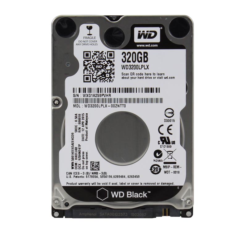 WD3200LPLX-75ZNTT0 | Western Digital Black 320GB 7200RPM SATA 6GB/s 32MB Cache 2.5-inch Hard Drive