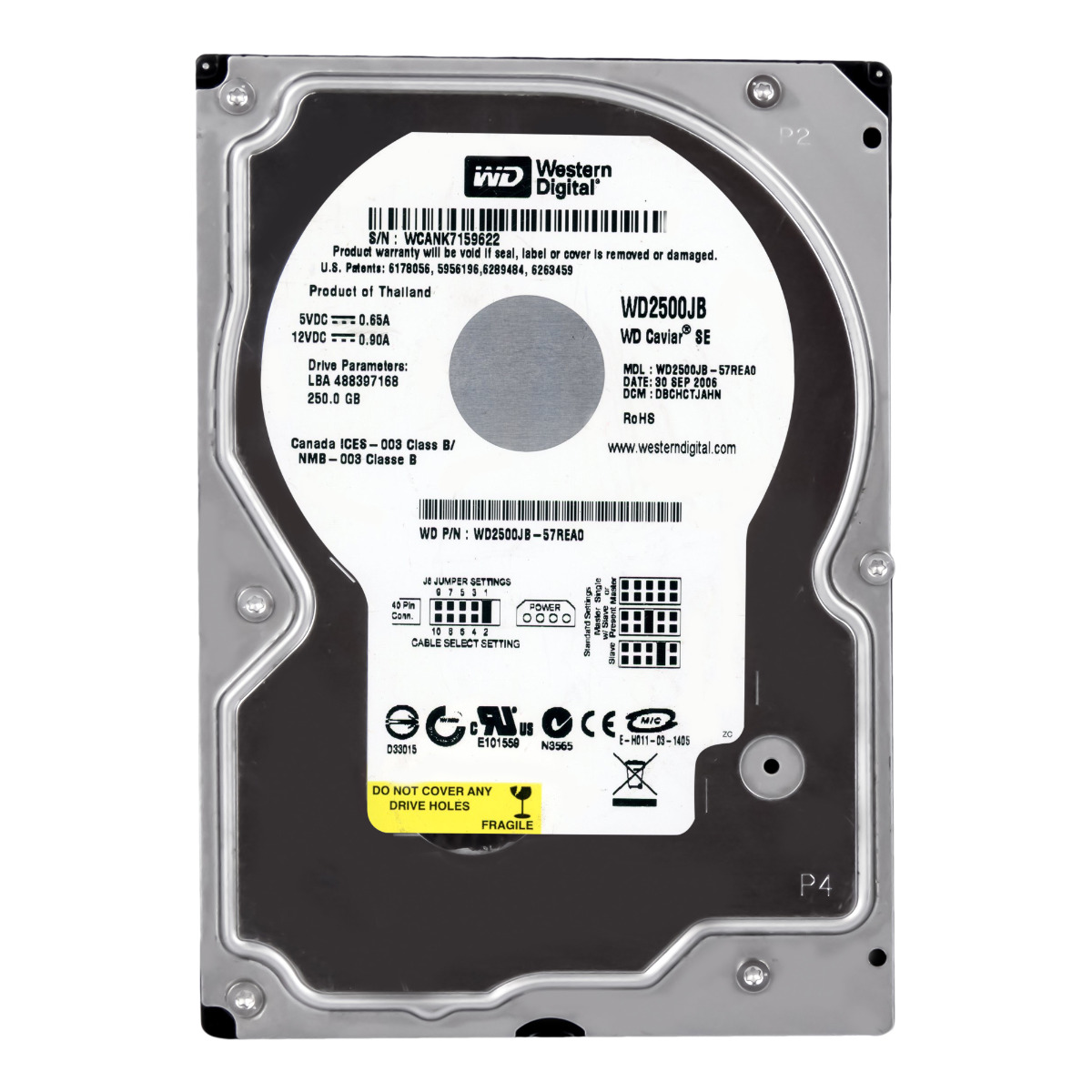 WD400EB-00JEF0 | Western Digital 40GB 5400RPM ATA 100 3.5 2MB Cache Protege Hard Drive
