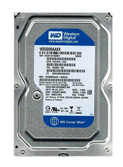 WD5000AAKX-603CAO | Western Digital 500GB 7200RPM SATA 6 Gbps 3.5 16MB Cache Hard Drive