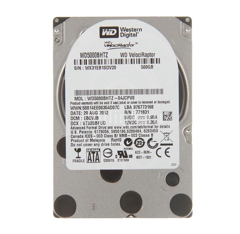 WD5000BHTZ-60JCPV0 | Western Digital VelociRaptor 500GB 10000RPM SATA 6GB/s 64MB Cache 2.5-inch Hard Drive