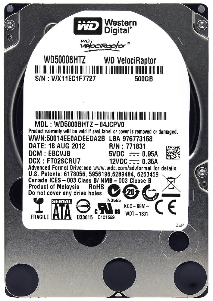 WD5000BHTZ | Western Digital 500GB 10000RPM SATA Gbps 2.5 64MB Cache Hard Drive