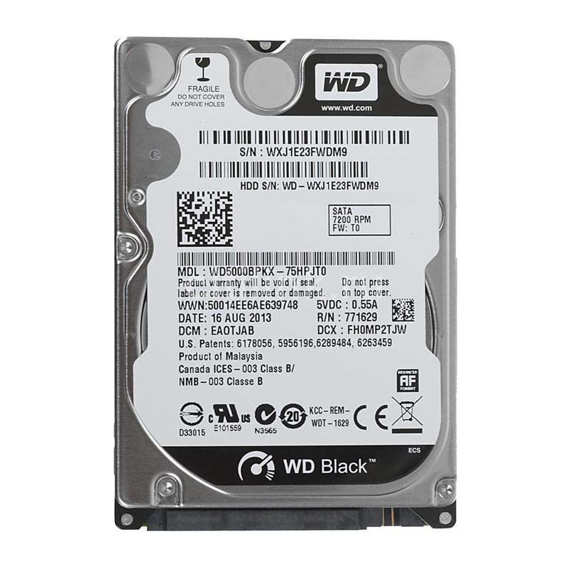 WD5000BPKX-75HPJT0 | Western Digital 500GB 7200RPM SATA 6.0Gb/s 2.5-inch Laptop Hard Drive for Vostro 3550