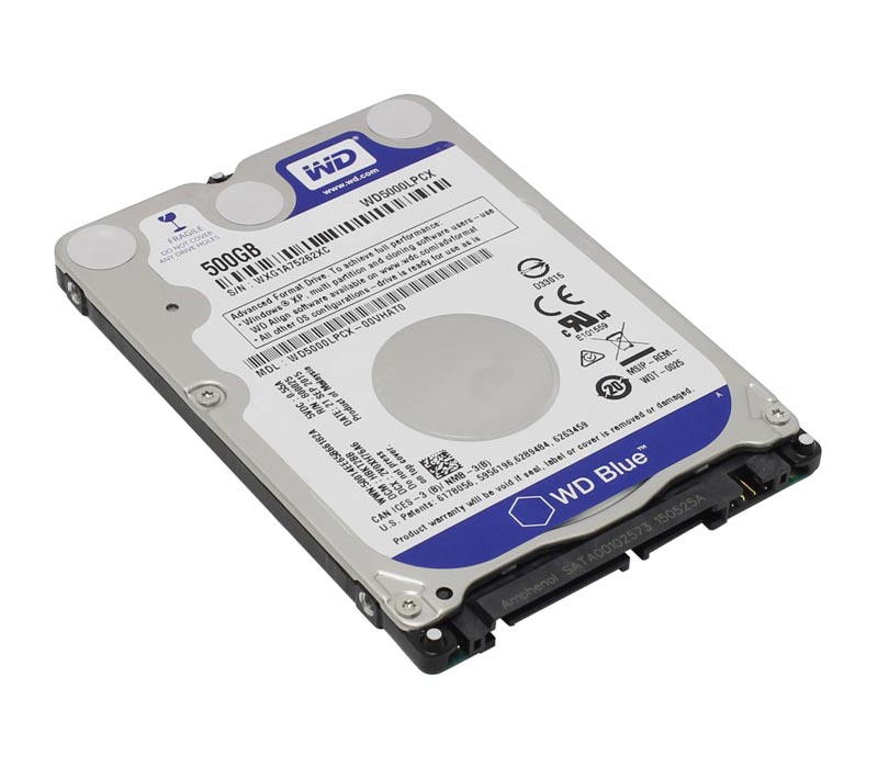 WD5000LPCX-24C6HT | Western Digital Blue 500GB 5400RPM SATA 6GB/s 8MB Cache 2.5-inch Hard Drive