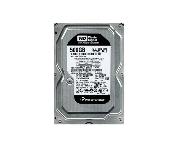 WD5001AALS-00LWTA0 | Western Digital Caviar Black 500GB 7200RPM SATA 3Gb/s 32MB Cache 3.5-inch Hard Drive