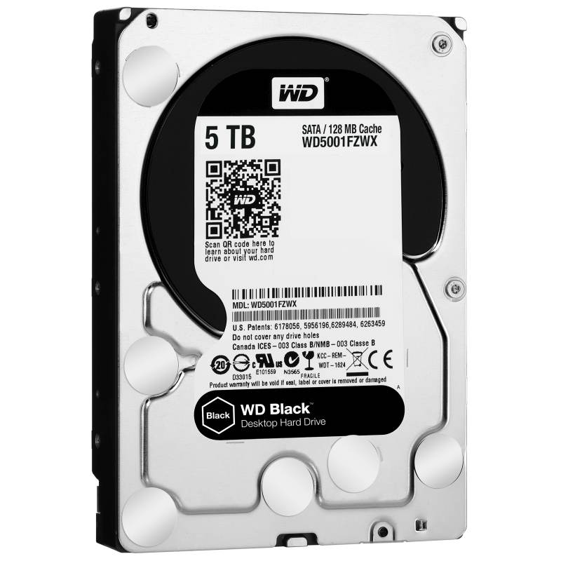 WD5001FZWX | WD Black 5TB 7200RPM SATA 6Gb/s 128MB Cache 3.5-inch Internal Hard Drive