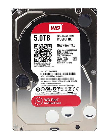 WD50EFRX | Western Digital Red 5TB Intelllipower SATA 6GB/s 64MB Cache 3.5-inch Internal Nas Hard Drive