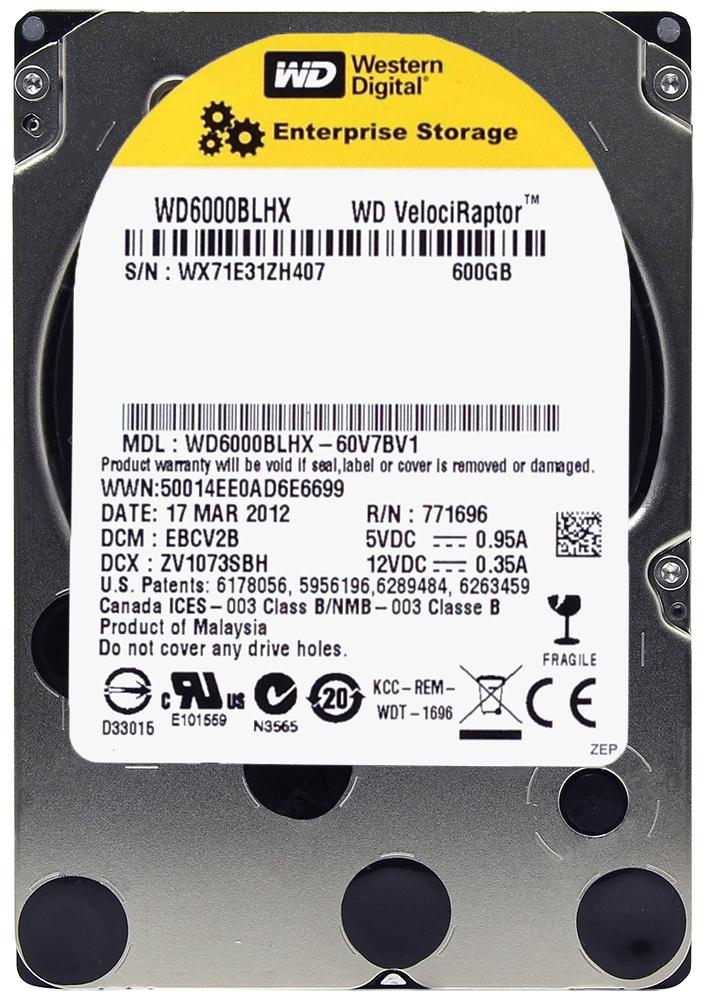 WD6000BLHX | Western Digital 600GB 10000RPM SATA Gbps 2.5 32MB Cache VelociRaptor Hard Drive