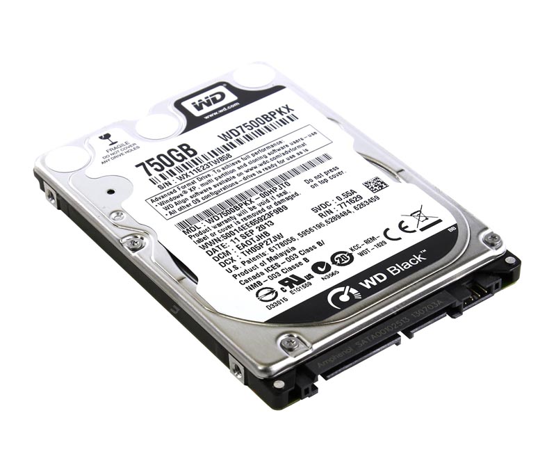 WD7500BPKX-22HPJT0 | Western Digital Black 750GB 7200RPM SATA 6GB/s 16MB Cache 2.5-inch Hard Drive
