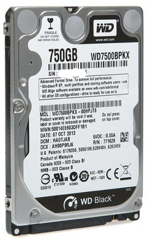 WD7500BPKX | WD Black 750GB 7200RPM SATA 6Gb/s 16MB Cache 2.5-inch Internal Hard Drive